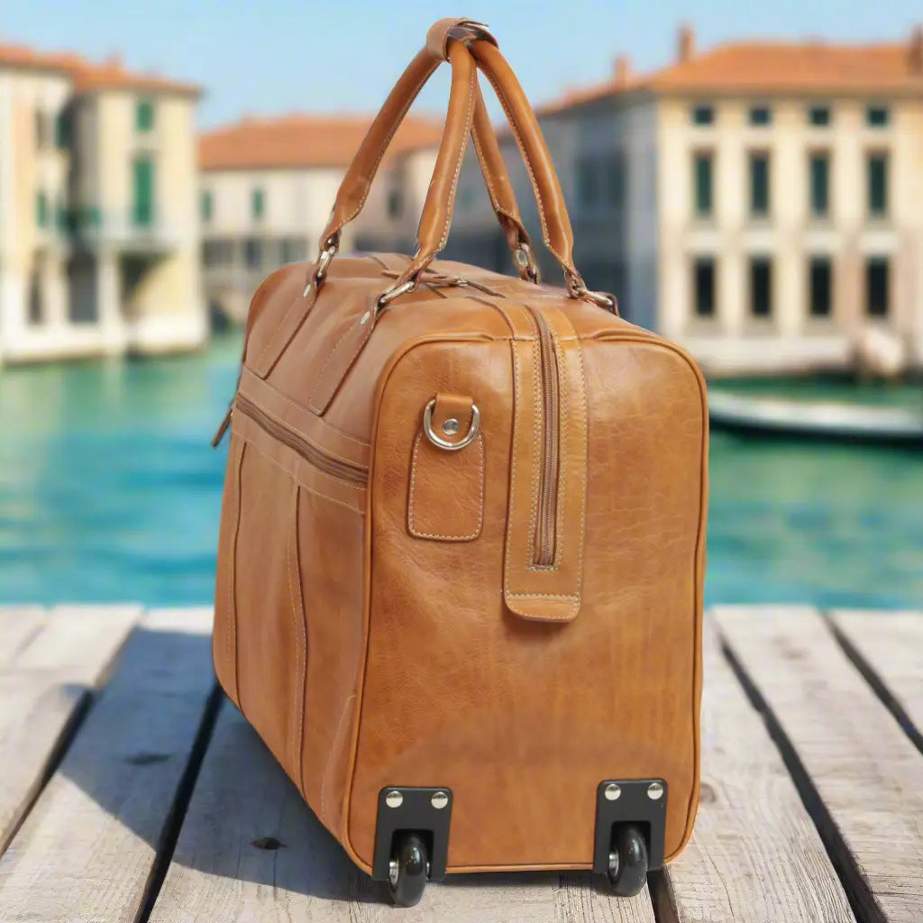Oiled Calfskin Leather Duffel Bag | Travel & Business