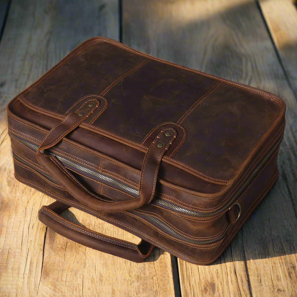 Full-Grain Leather Business Briefcase | Work & Travel