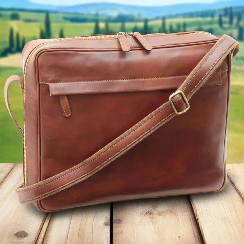 Vachetta Leather Messenger | Travel & Everyday Use