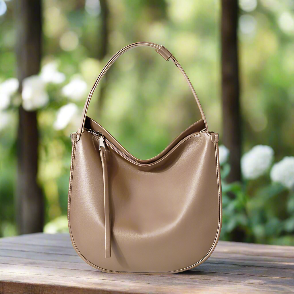 Genuine Leather Hobo Style Shoulder Bag | Casual & Travel