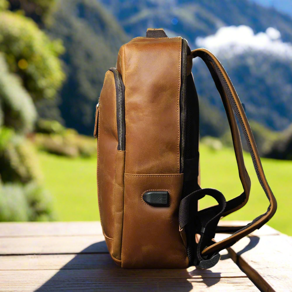 Structured Premium Cowhide Backpack | Travel & Everyday Use