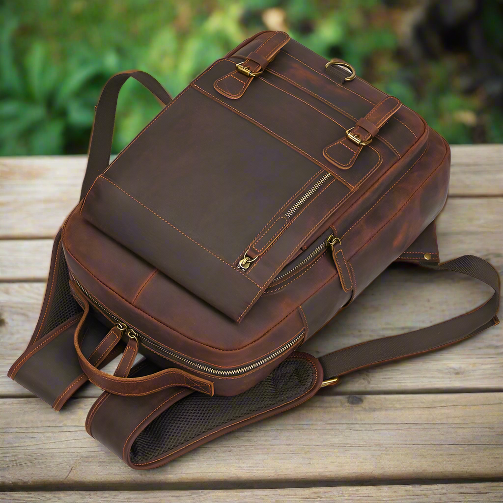 Classic Premium Leather Backpack | Work & Travel
