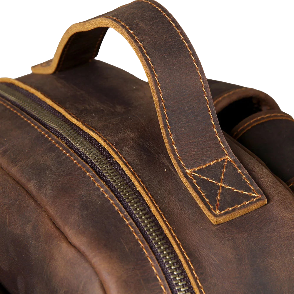 Vintage Crazy Horse Leather Backpack | Laptop & Travel Bag