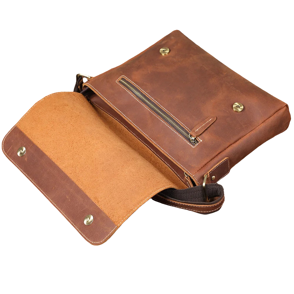 Luxury Leather Box Shoulder Bag | Work & Travel