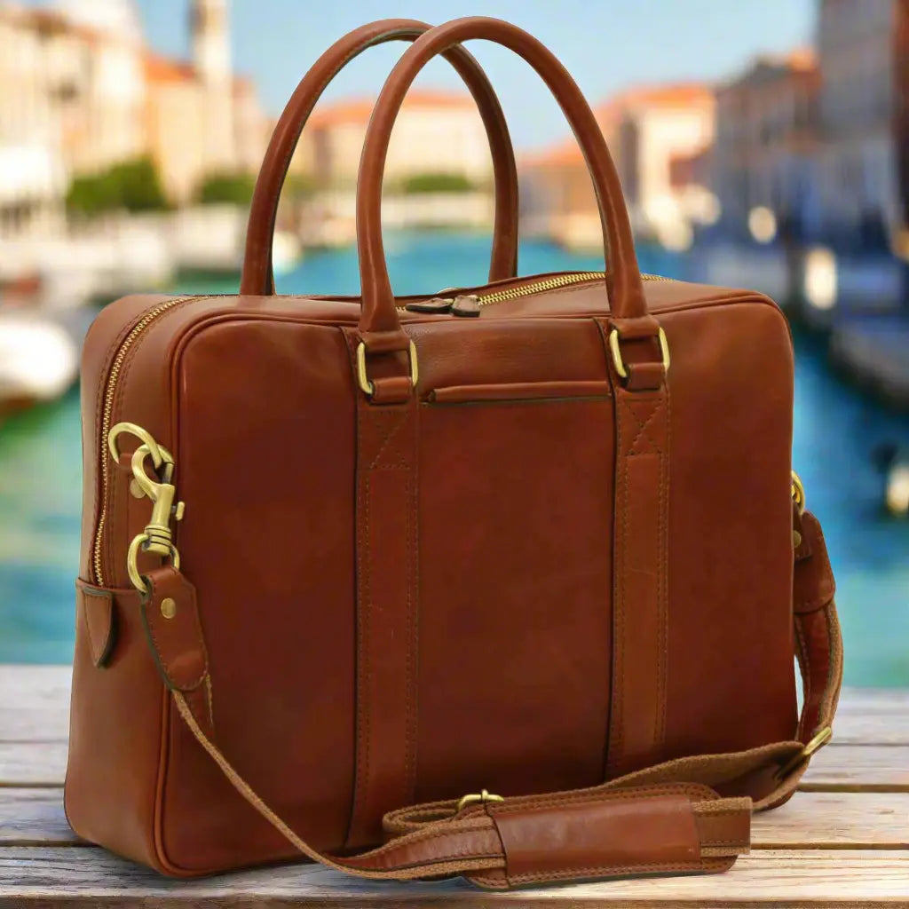 Soft Calfskin Leather Briefcase | Business & Office