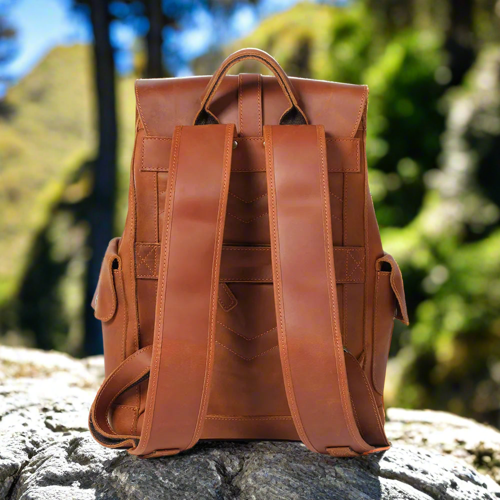 Vintage-Inspired Premium Cowhide Backpack | Work & Travel